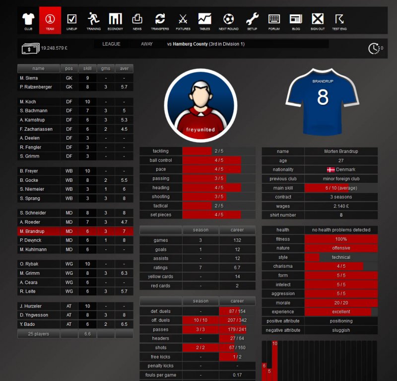 free online soccer manager Football-o-Rama