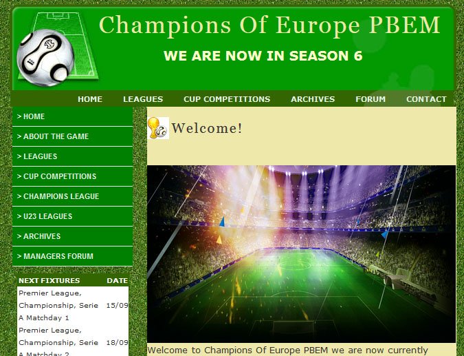 Champions Of Europe PBEM
