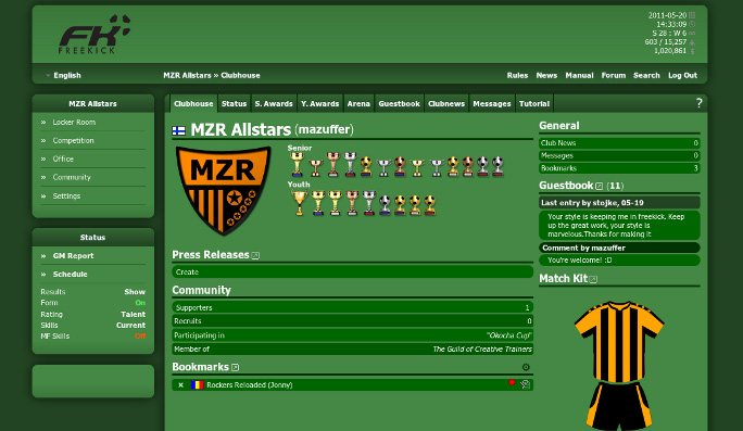 Free Kick Online Soccer Manager